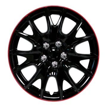 Wheel Cover 14" BLK/RED 4/Set