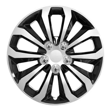 Wheel Cover 15" Sil/Blk 4Set