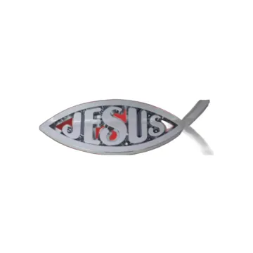 Sticker JESUS Chrome (Fish shape)