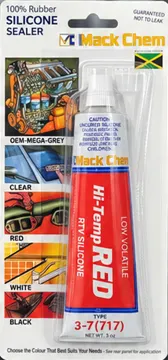 Mack Chem Hi-Temp Red RTV Silicone 3oz