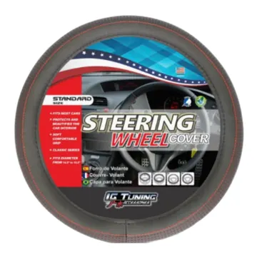 Steering Wheel Cover Holes Black-Red