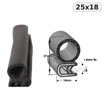 Rubber Door Seal 25 x 18