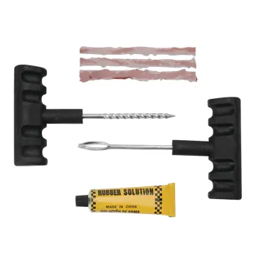 Tire Repair Kit 6pc (2 Handles, 3 Plugs, 1 Glue)