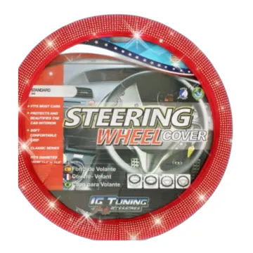 STeering Wheel Cover Bling Bling Red